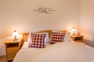 Ferienwohnung Gartenblick Schlafzimmer